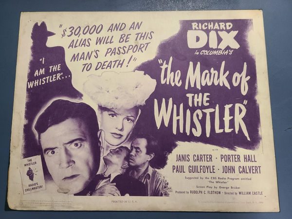 The Mark Of The Whistler - Title Cards