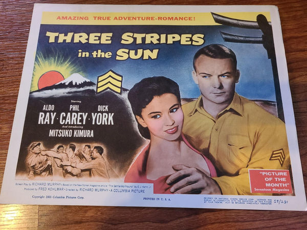 Three Stripes In The Sun - Military/Aviation Lobby Cards