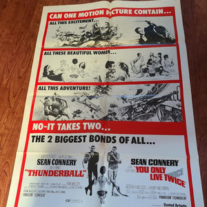 Thunderball/ You Only Live Twice - 1 Sheets/US