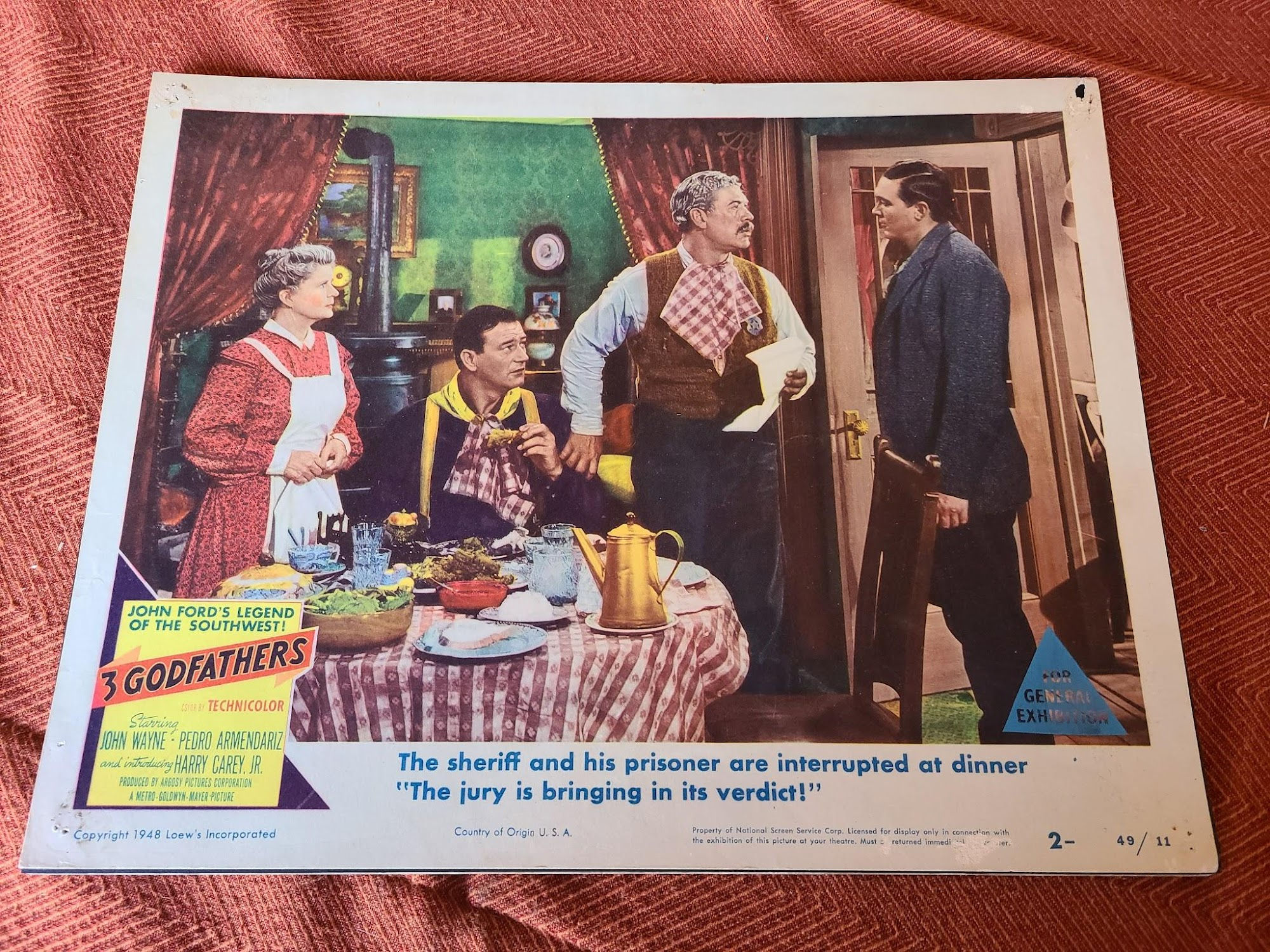 3 Godfathers 1948 Western Lobby Cards