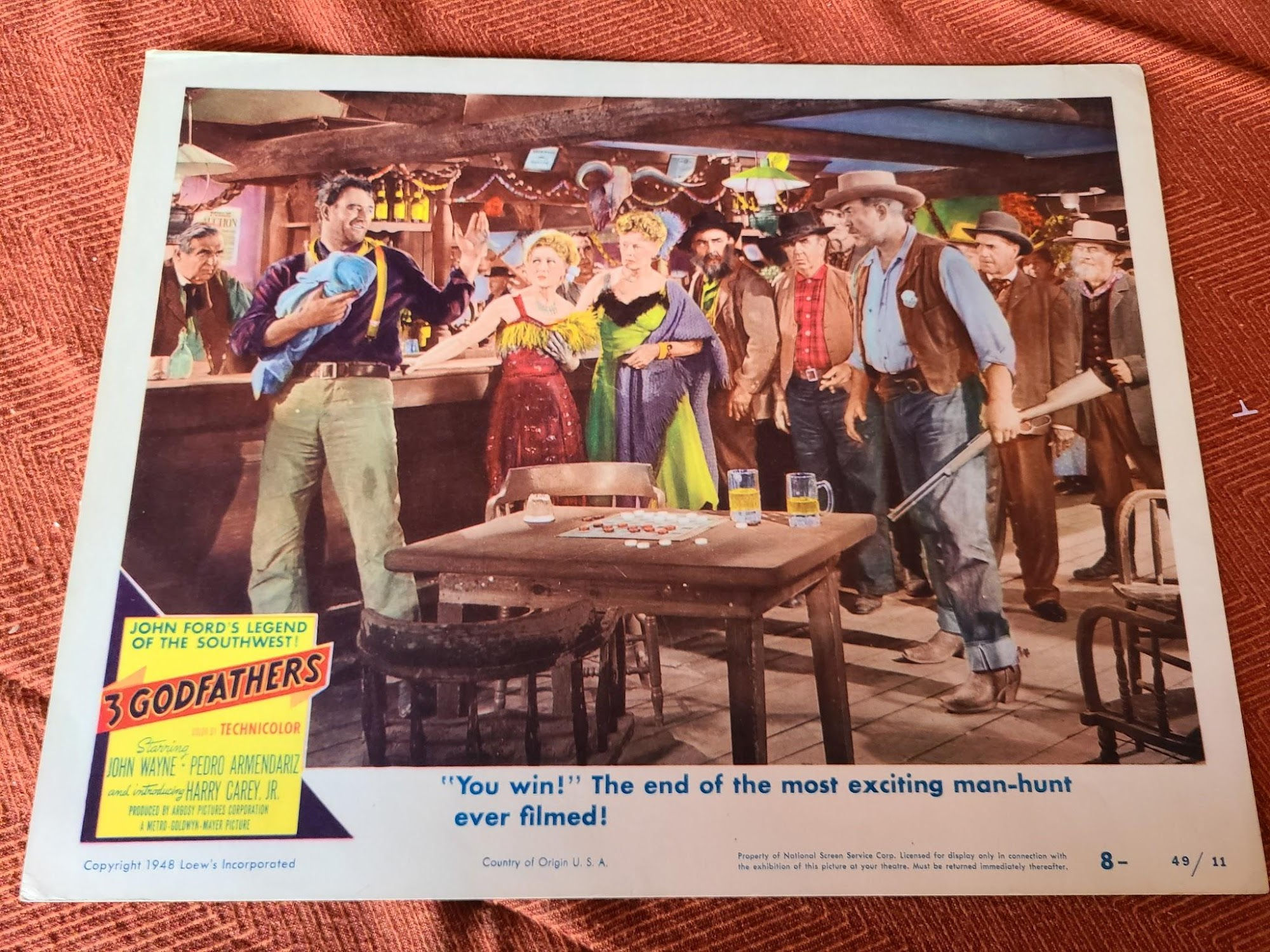 3 Godfathers 1948 Western Lobby Cards