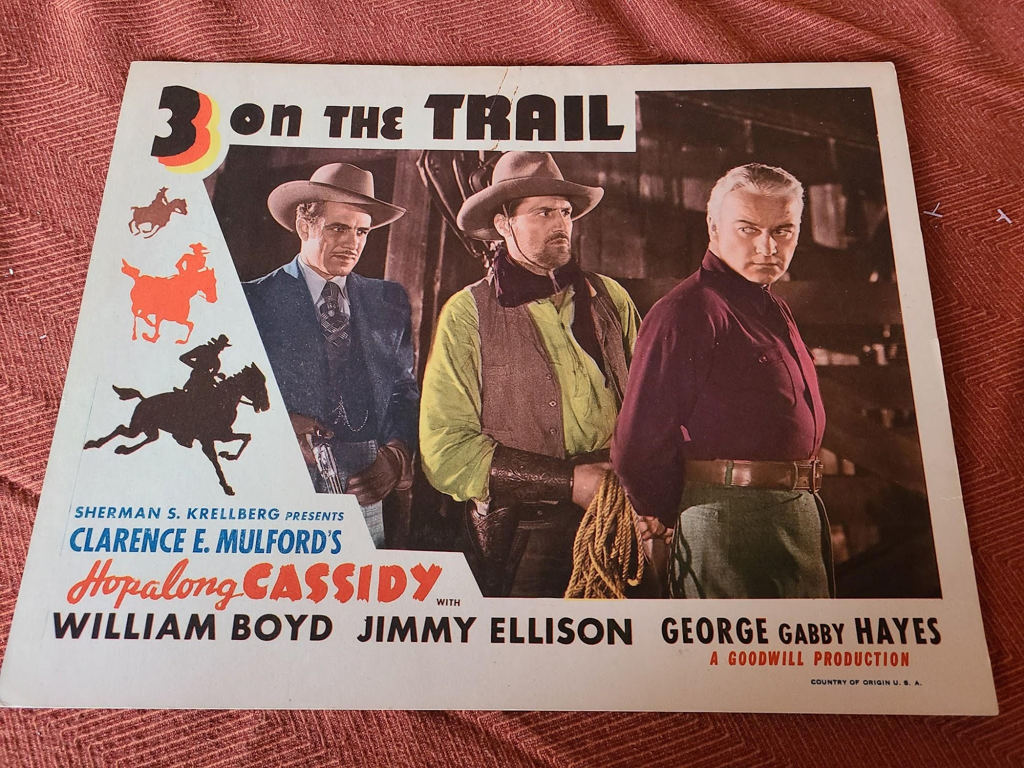 3 On The Trail 1936 Western Lobby Cards