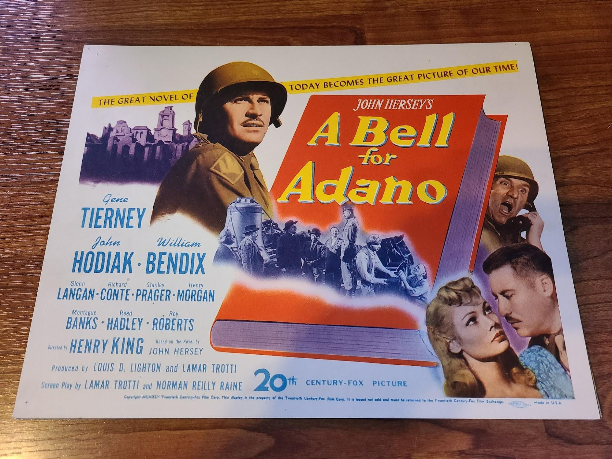 A Bell For Adano 1945 Military/Aviation Lobby Cards