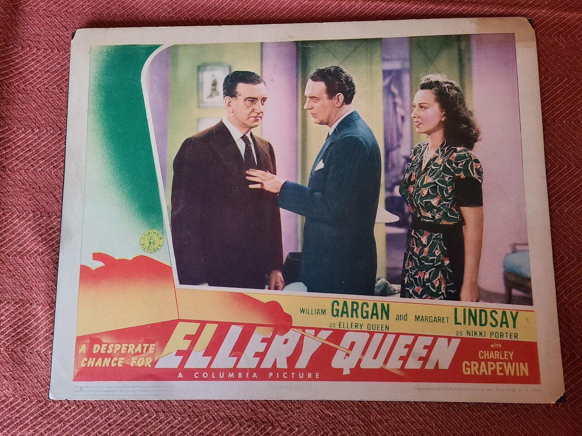 A Desperate Chance For Ellery Queen 1942 General Lobby Cards