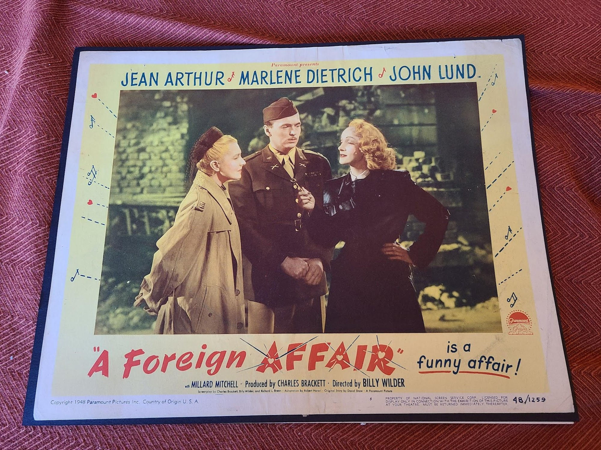 A Foreign Affair 1948 General Lobby Cards