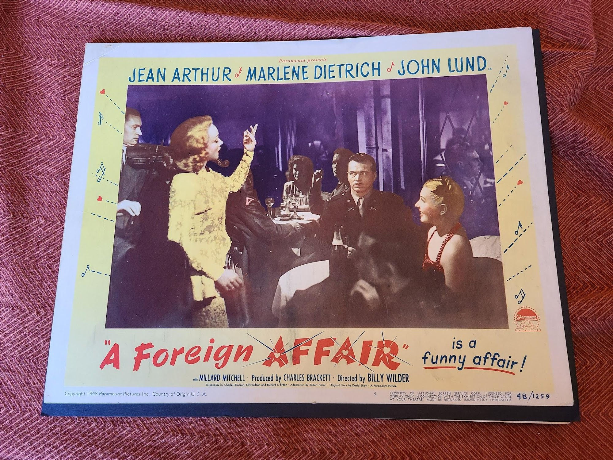 A Foreign Affair 1948 General Lobby Cards
