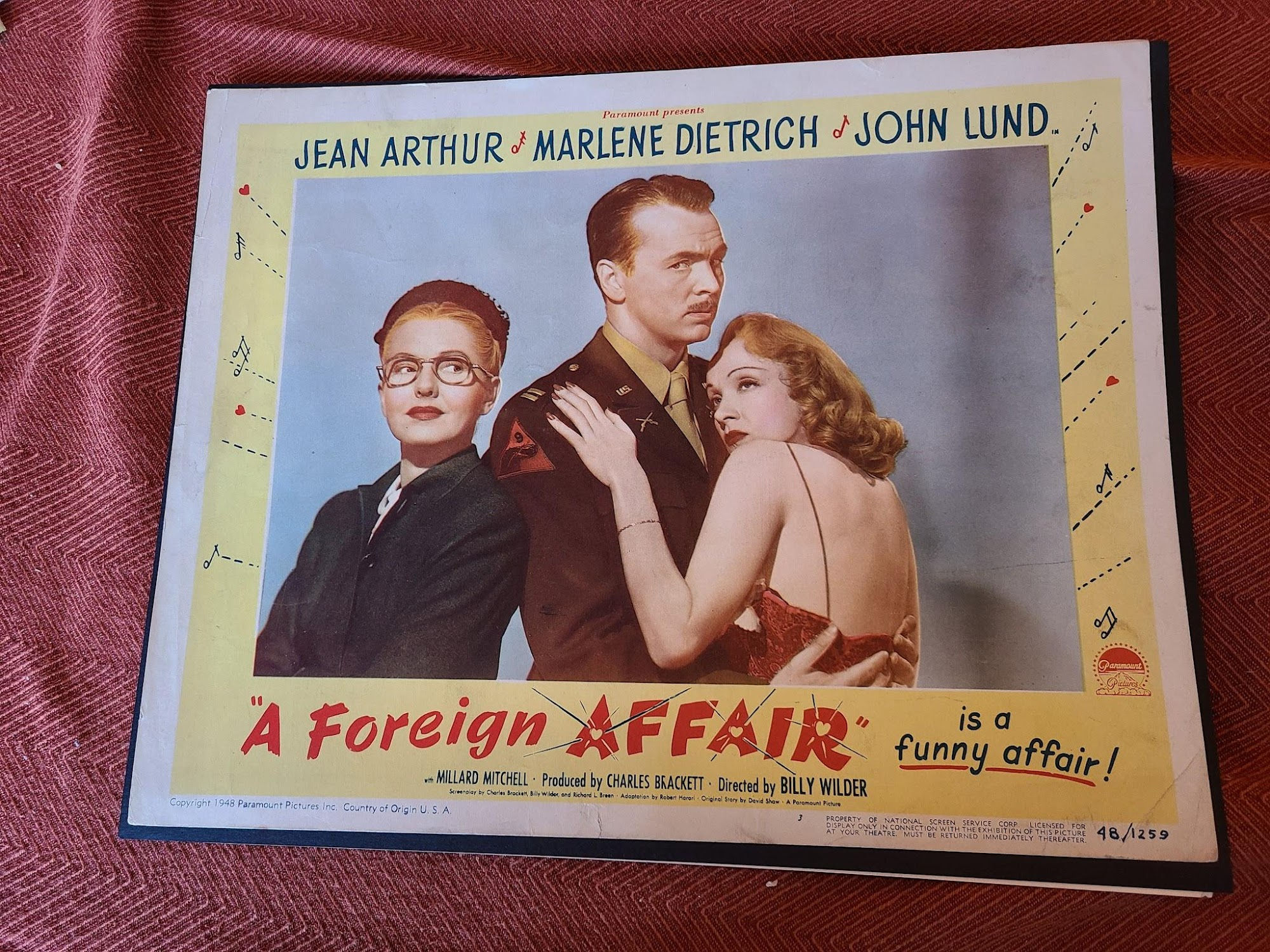 A Foreign Affair 1948 General Lobby Cards