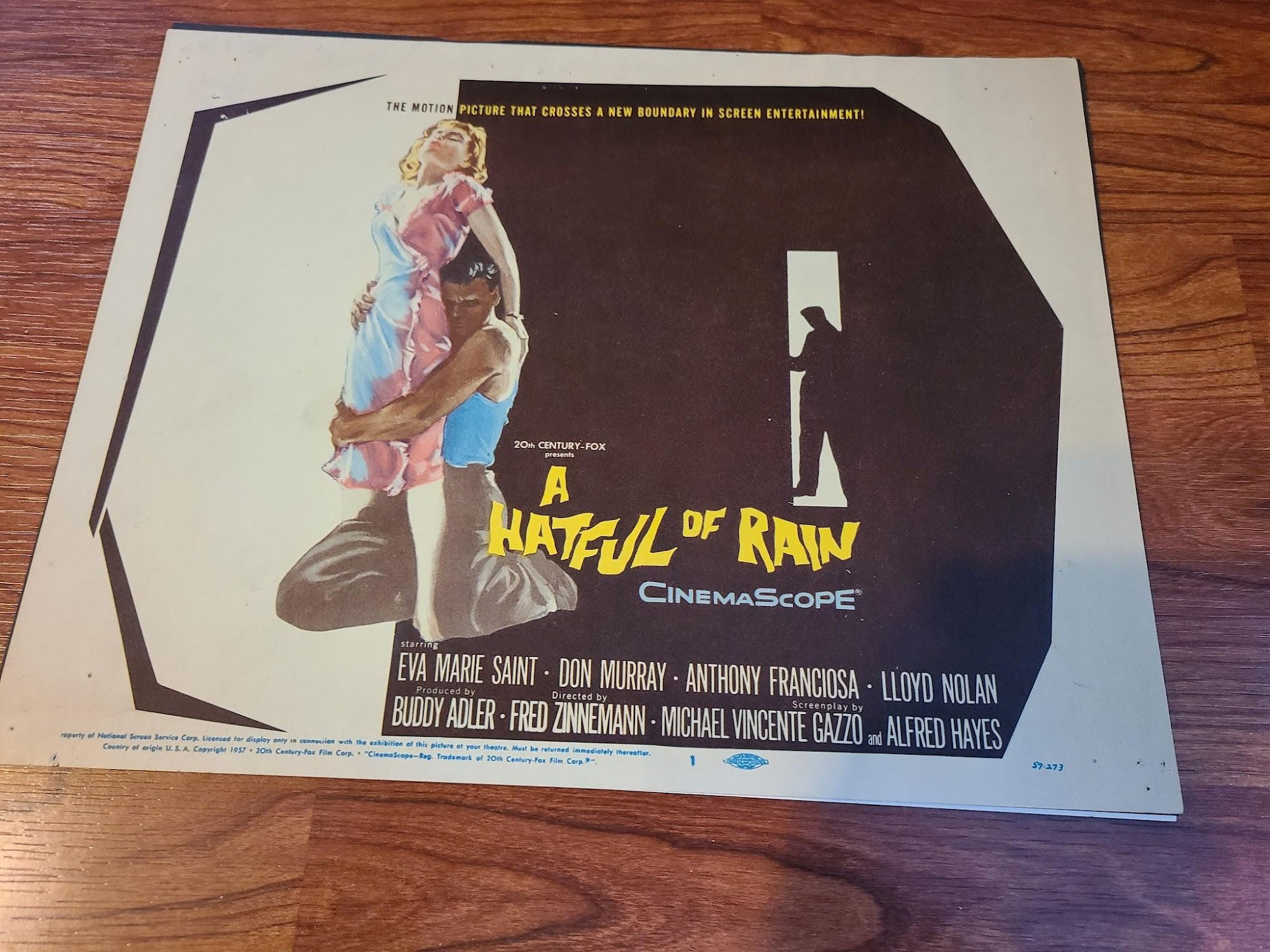 A Hatful Of Rain 1957 Title Cards