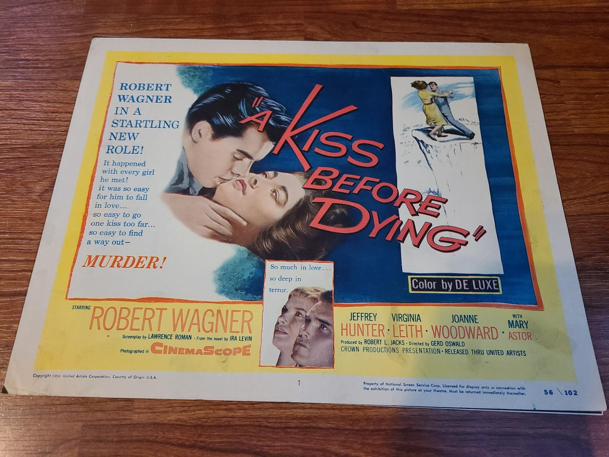A Kiss Before Dying 1956 Title Cards