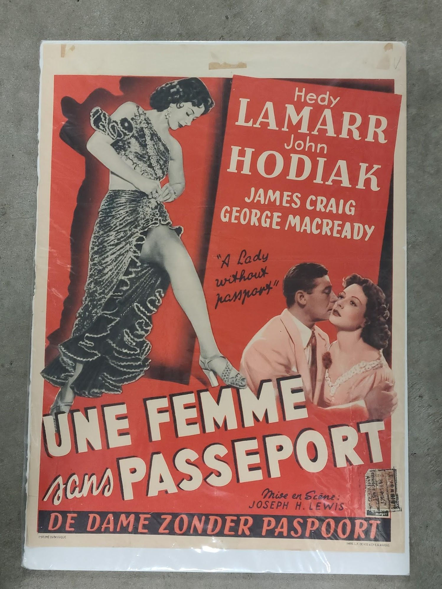 A Lady Without A Passport 1950 Belgium