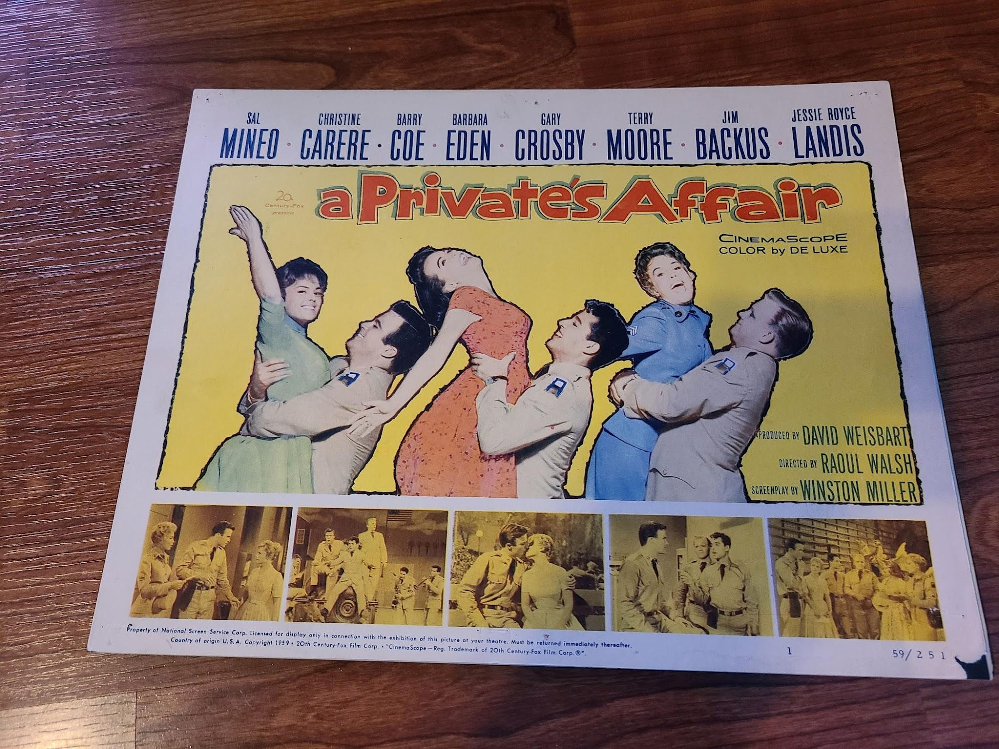A Private's Affair 1959 Military/Aviation Lobby Cards