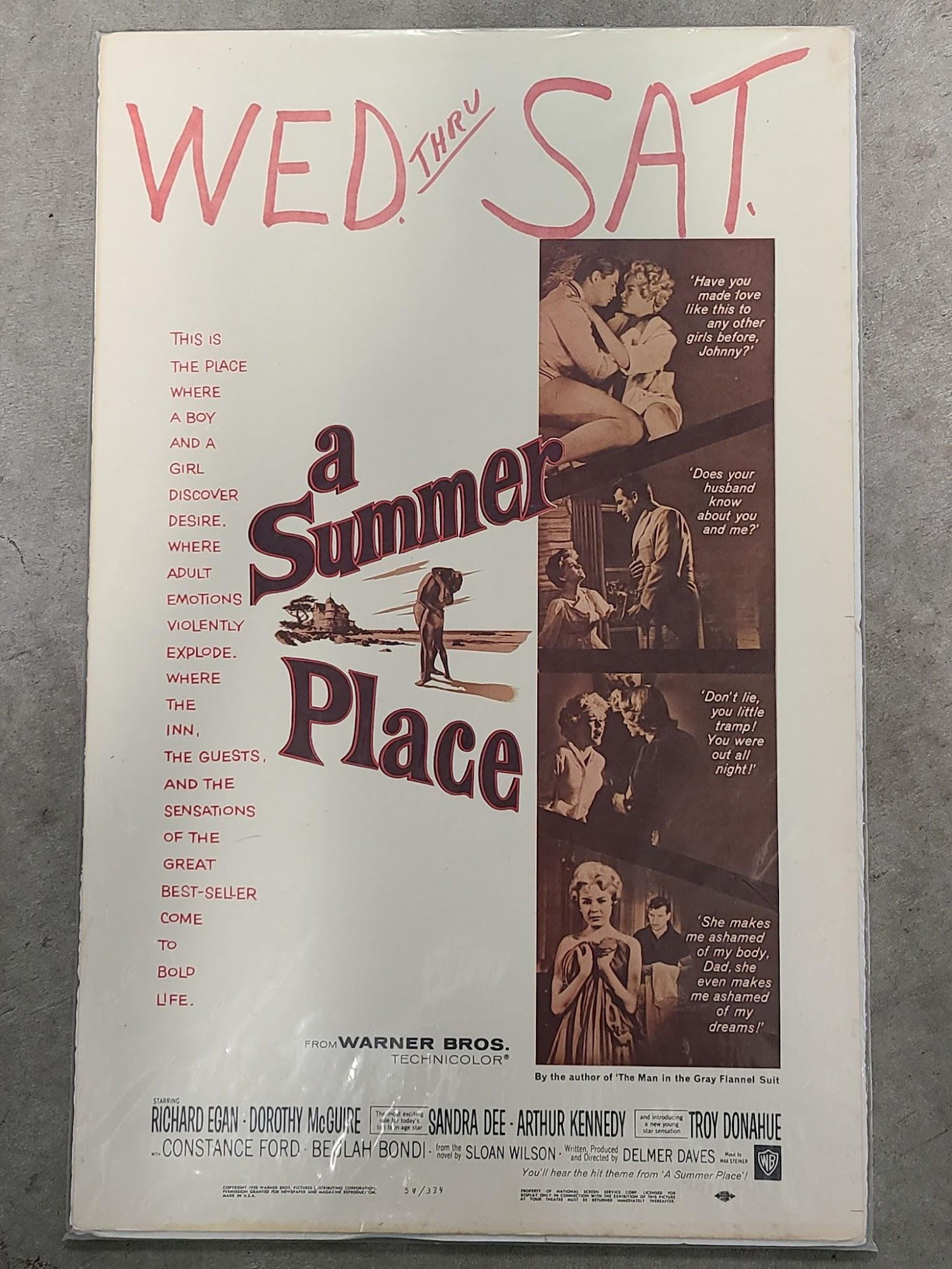 A Summer Place 1959 Window Cards