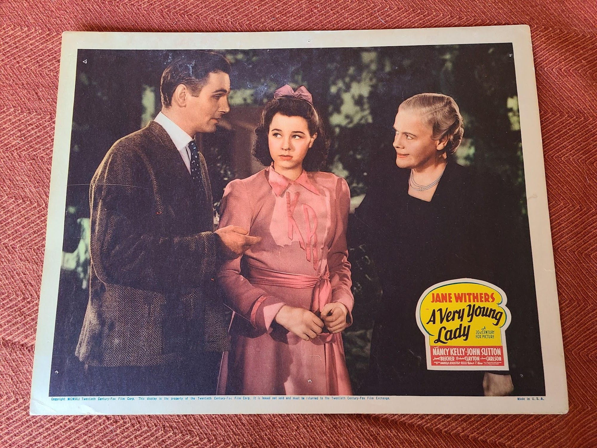 A Very Young Lady 1941 General Lobby Cards