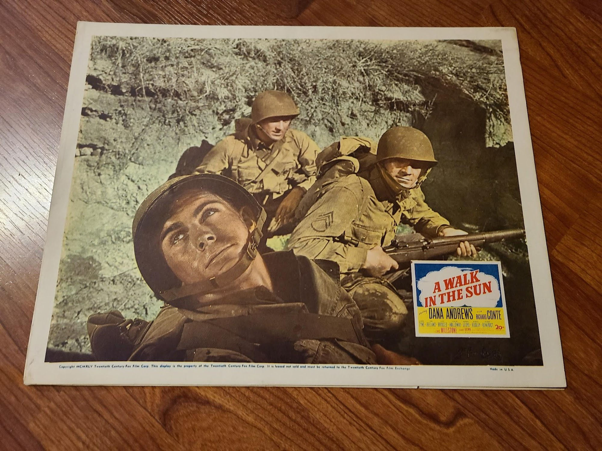 A Walk In The Sun 1945 Military/Aviation Lobby Cards