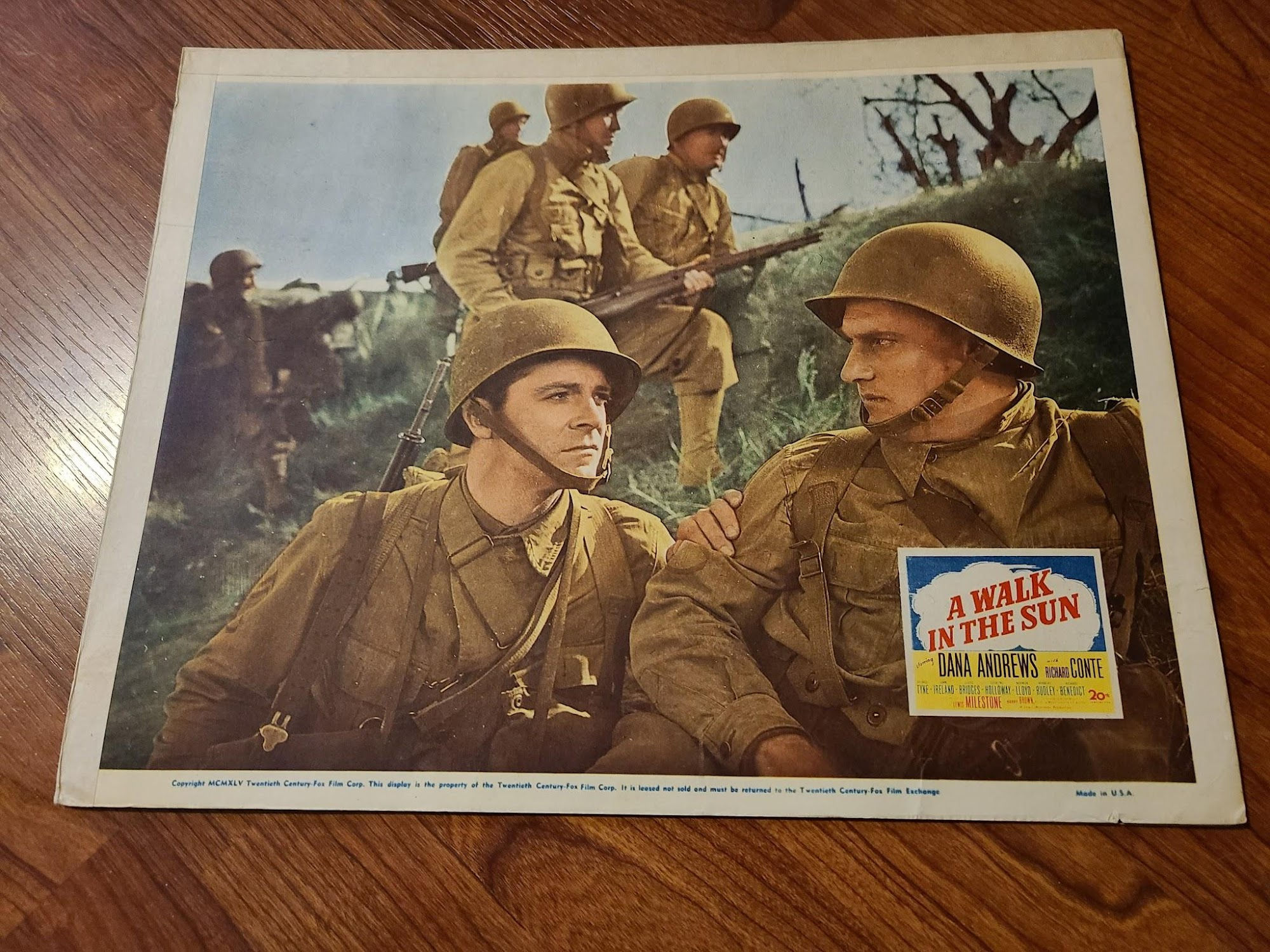 A Walk In The Sun 1945 Military/Aviation Lobby Cards