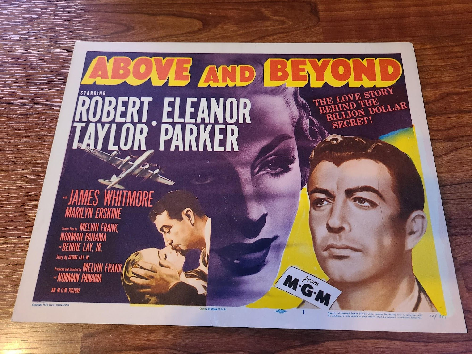 Above And Beyond 1952 Military/Aviation Lobby Cards