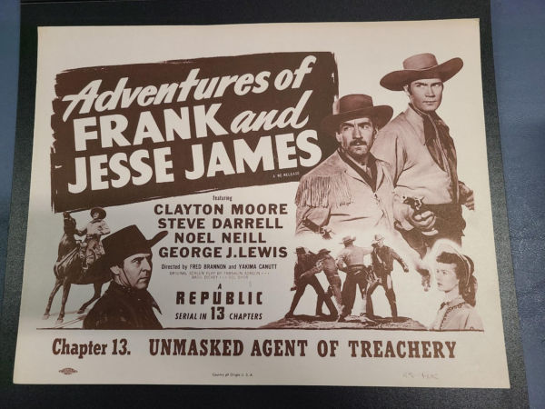 Adventures Of Frank & Jesse James 1948 Serial Lobby Cards