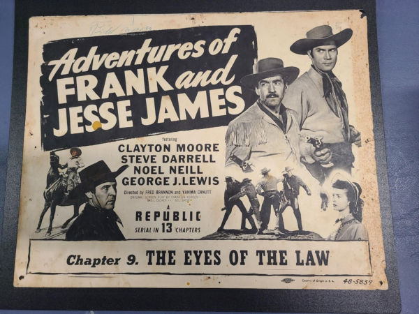 Adventures Of Frank & Jesse James 1948 Serial Lobby Cards