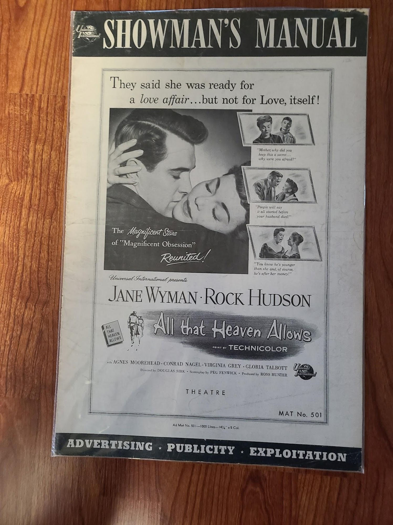 All That Heavens Allows 1955 Press Books