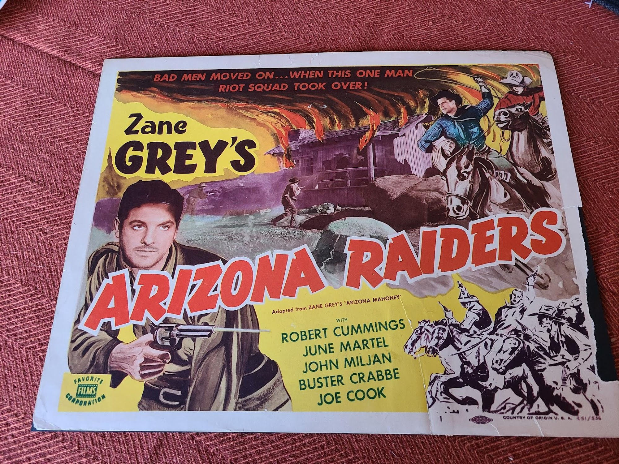 Arizona Raiders 1936 Western Lobby Cards