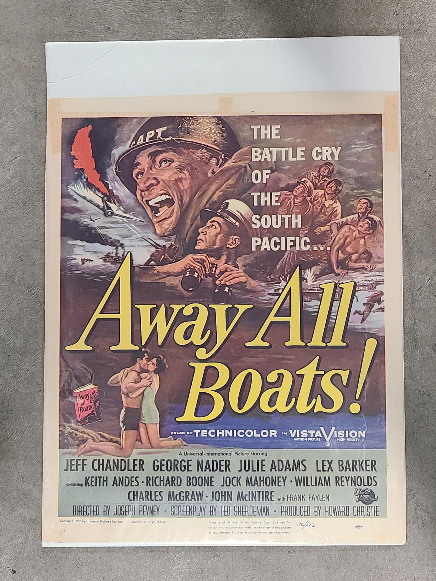Away All Boats 1956 Window Cards
