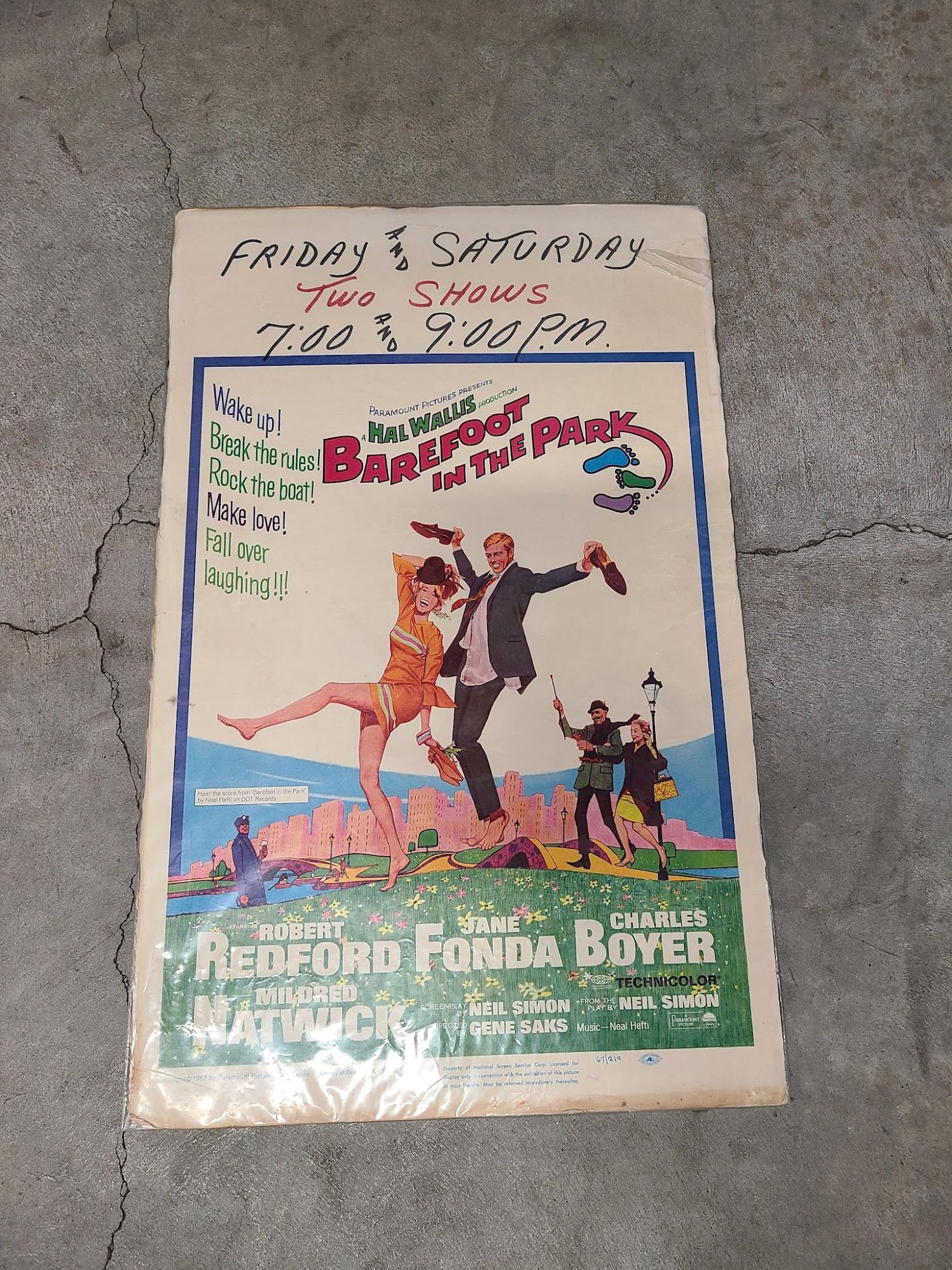 Barefoot In The Park 1967 Window Cards