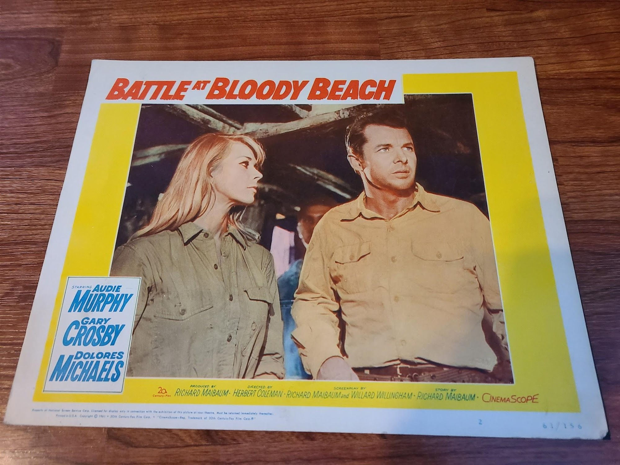 Battle At Bloody Beach 1961 Military/Aviation Lobby Cards