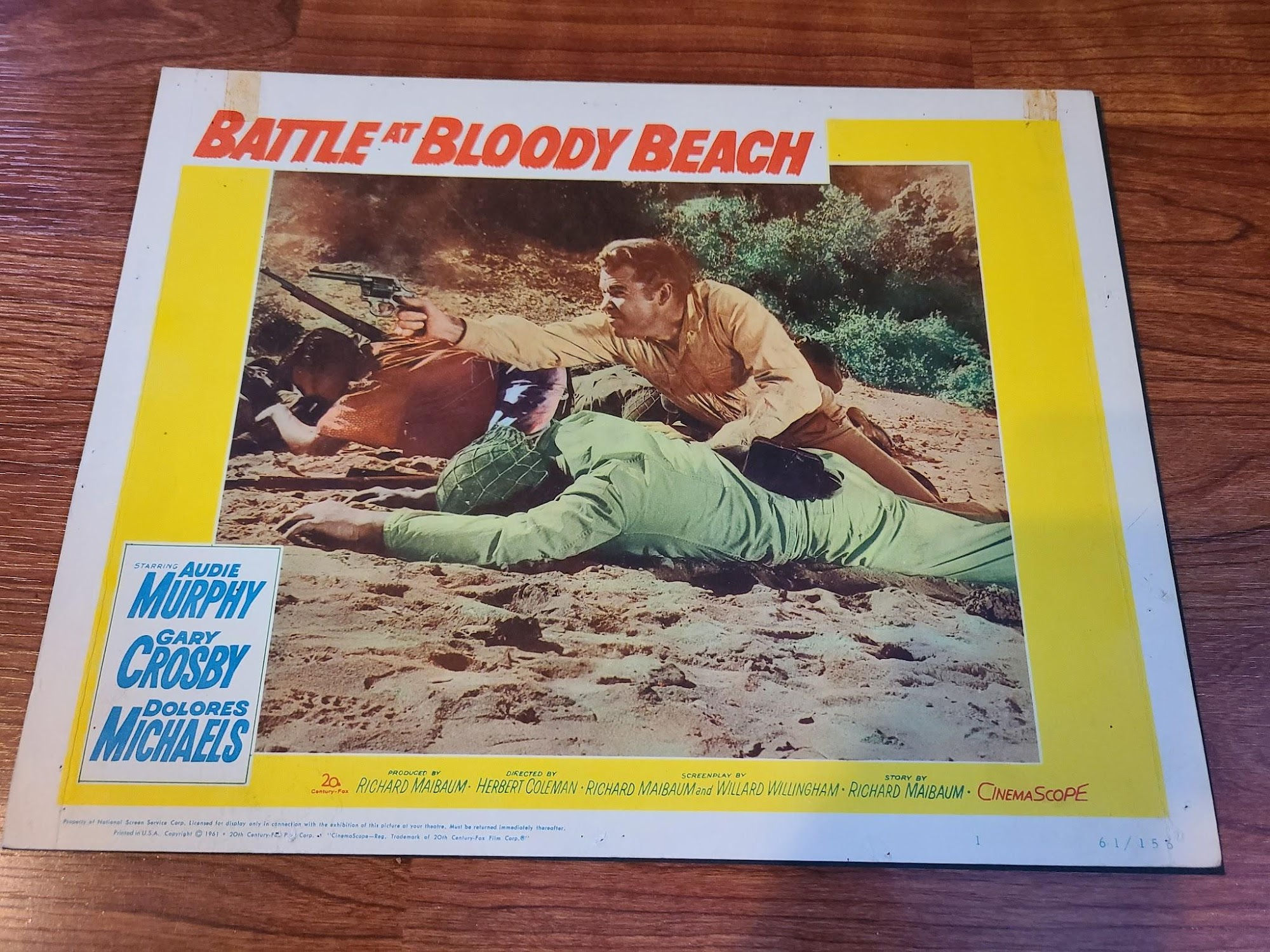 Battle At Bloody Beach 1961 Military/Aviation Lobby Cards
