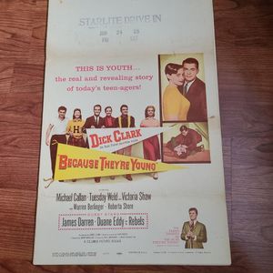Because They're Young 1960 Window Cards
