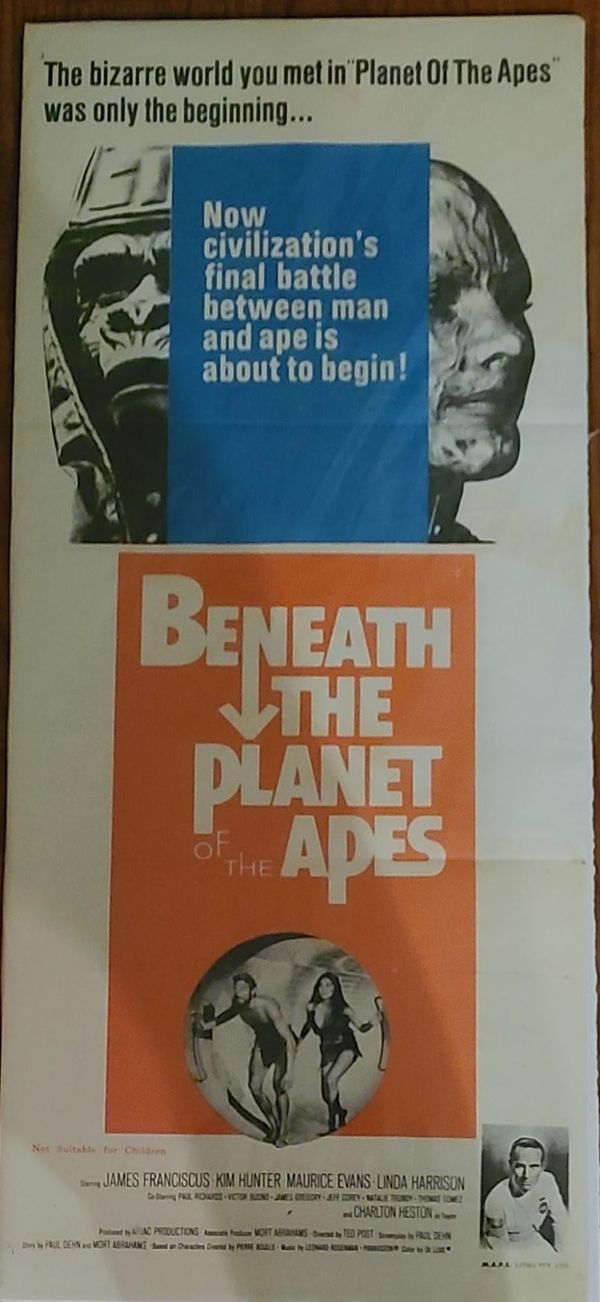 Beneath The Planet Of The Apes 1970 Daybills