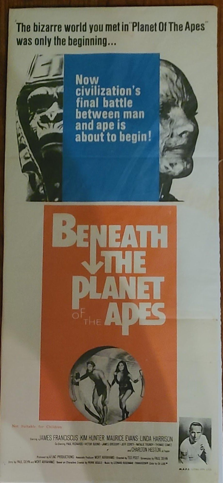 Beneath The Planet Of The Apes 1970 Daybills