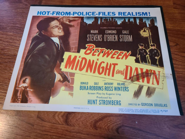 Between Midnight And Dawn 1950 Title Cards