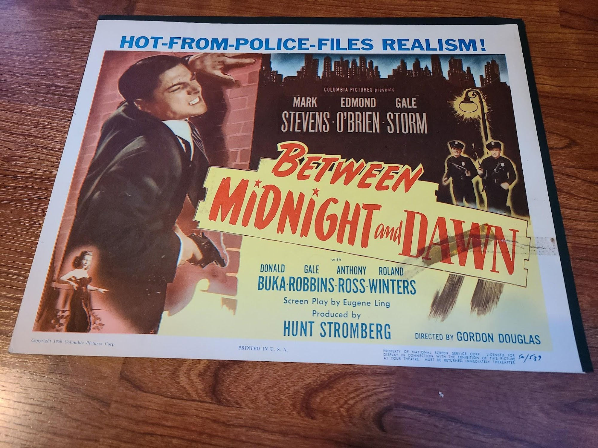 Between Midnight And Dawn 1950 Title Cards