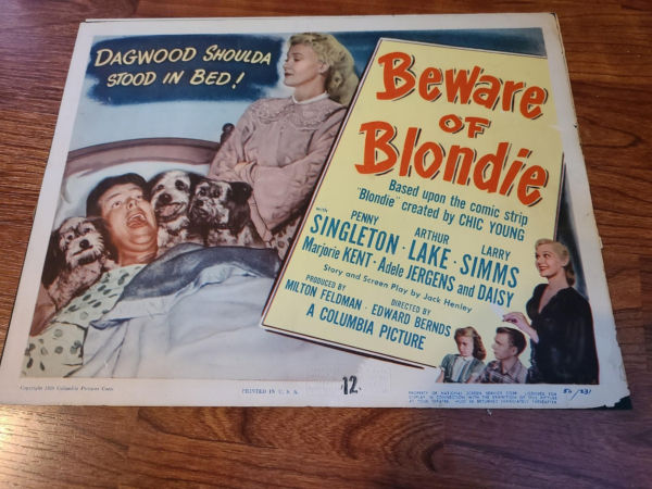 Beware of Blondie 1950 Title Cards