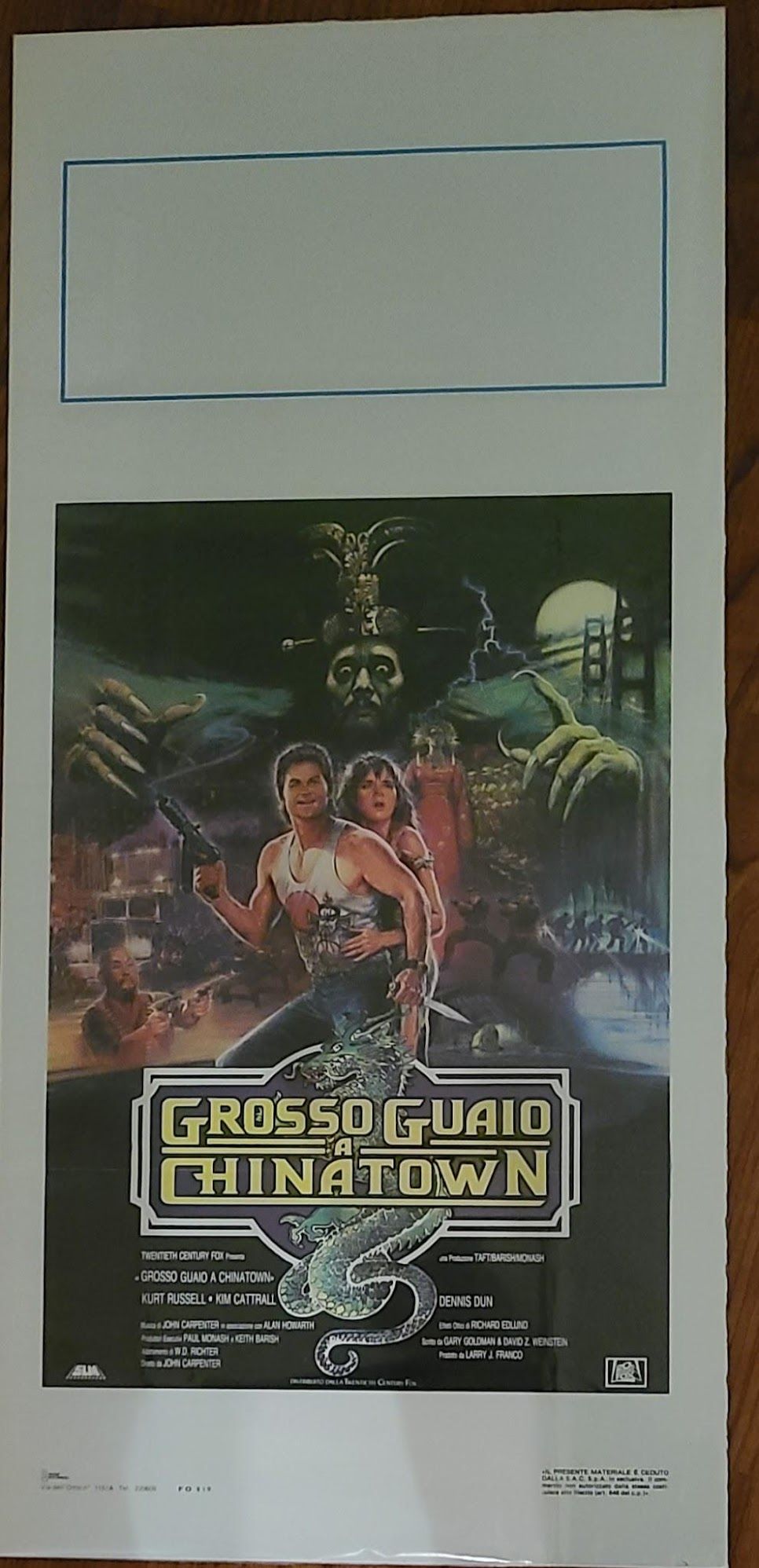 Big Trouble In Little China 1986 Locodina