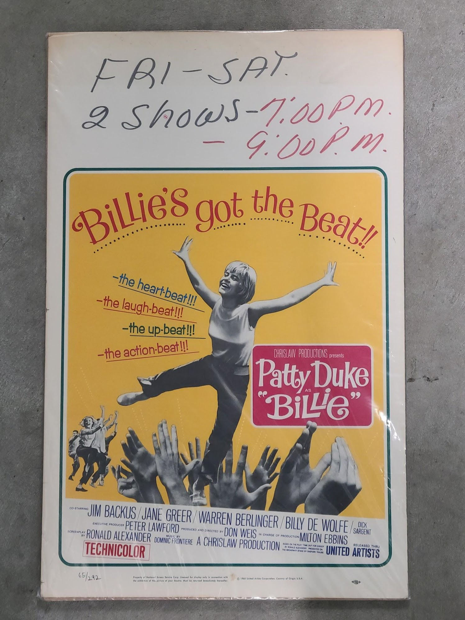 Billie 1965 Window Cards