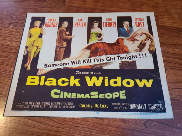 Black Widow 1954 Title Cards