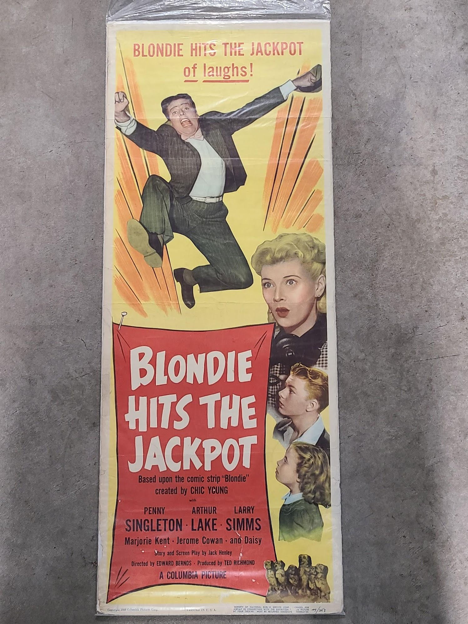 Blondie Hit The Jackpot 1949 Inserts