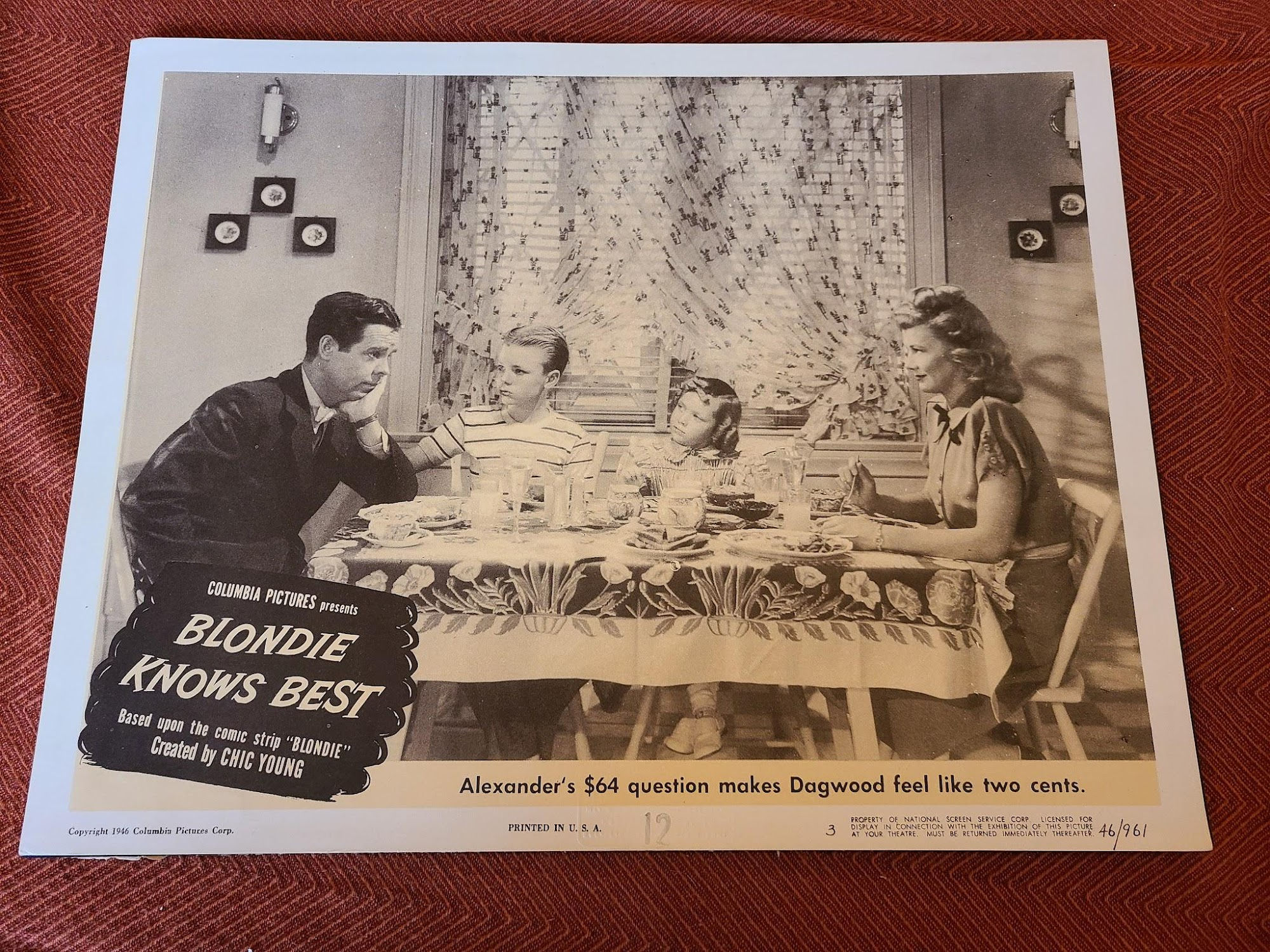 Blondie Knows Best 1946 General Lobby Cards