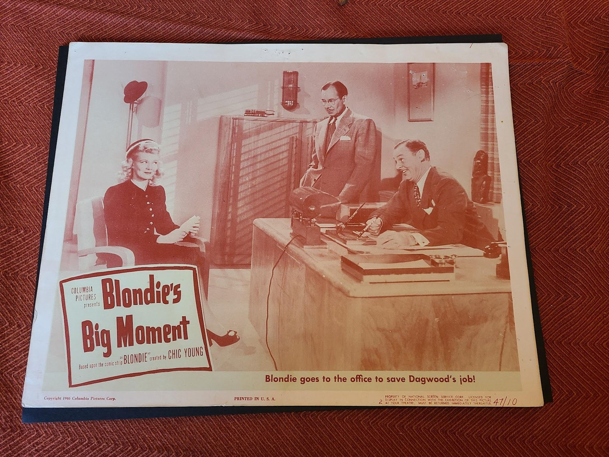 Blondie's Big Moment 1947 General Lobby Cards