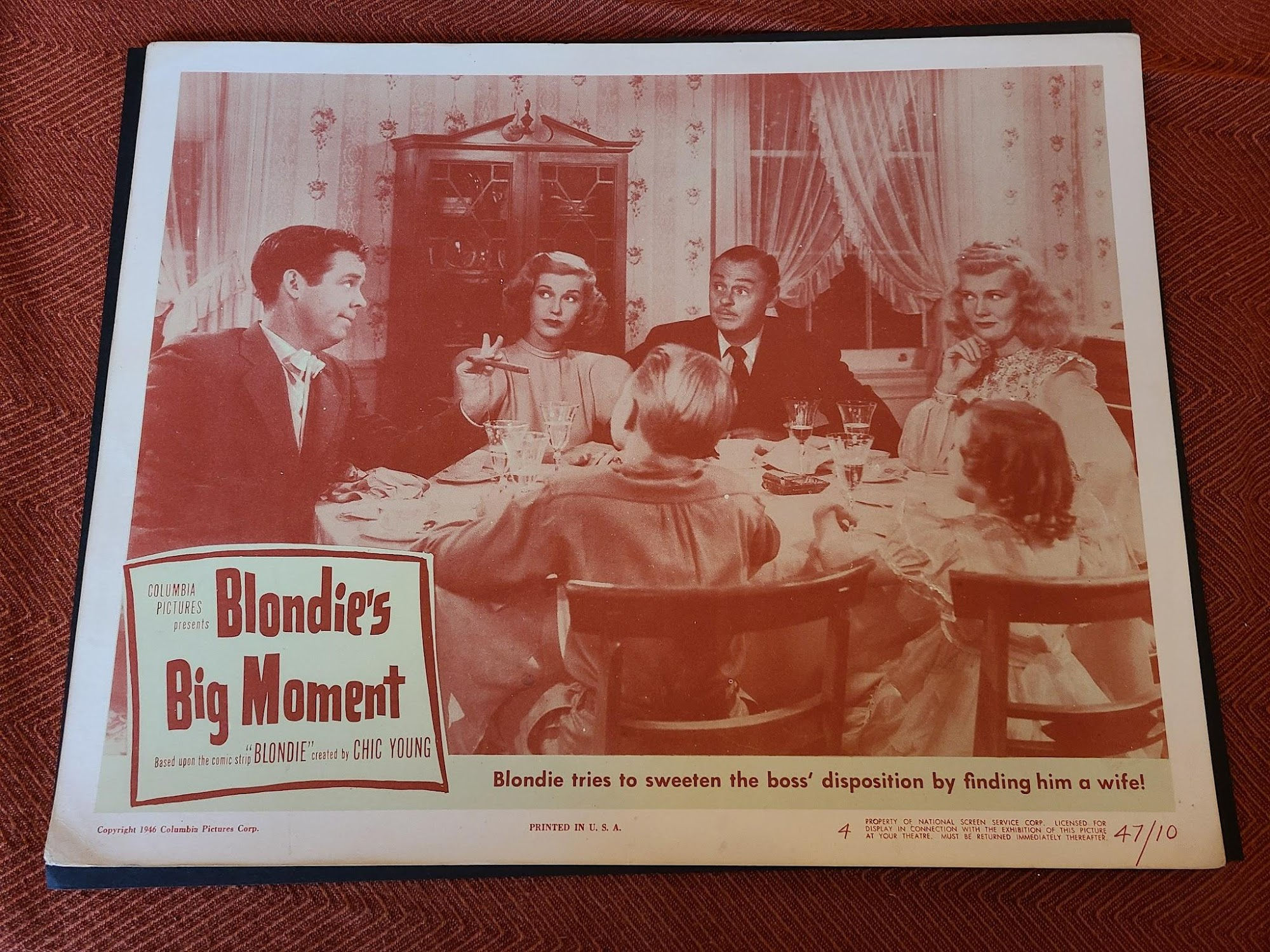 Blondie's Big Moment 1947 General Lobby Cards