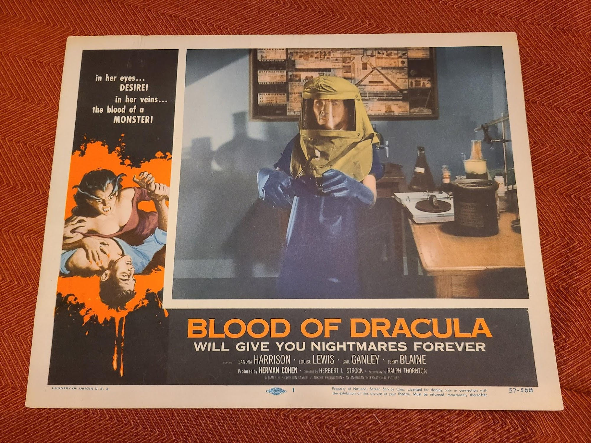 Blood Of Dracula 1957 Scifi/Horror