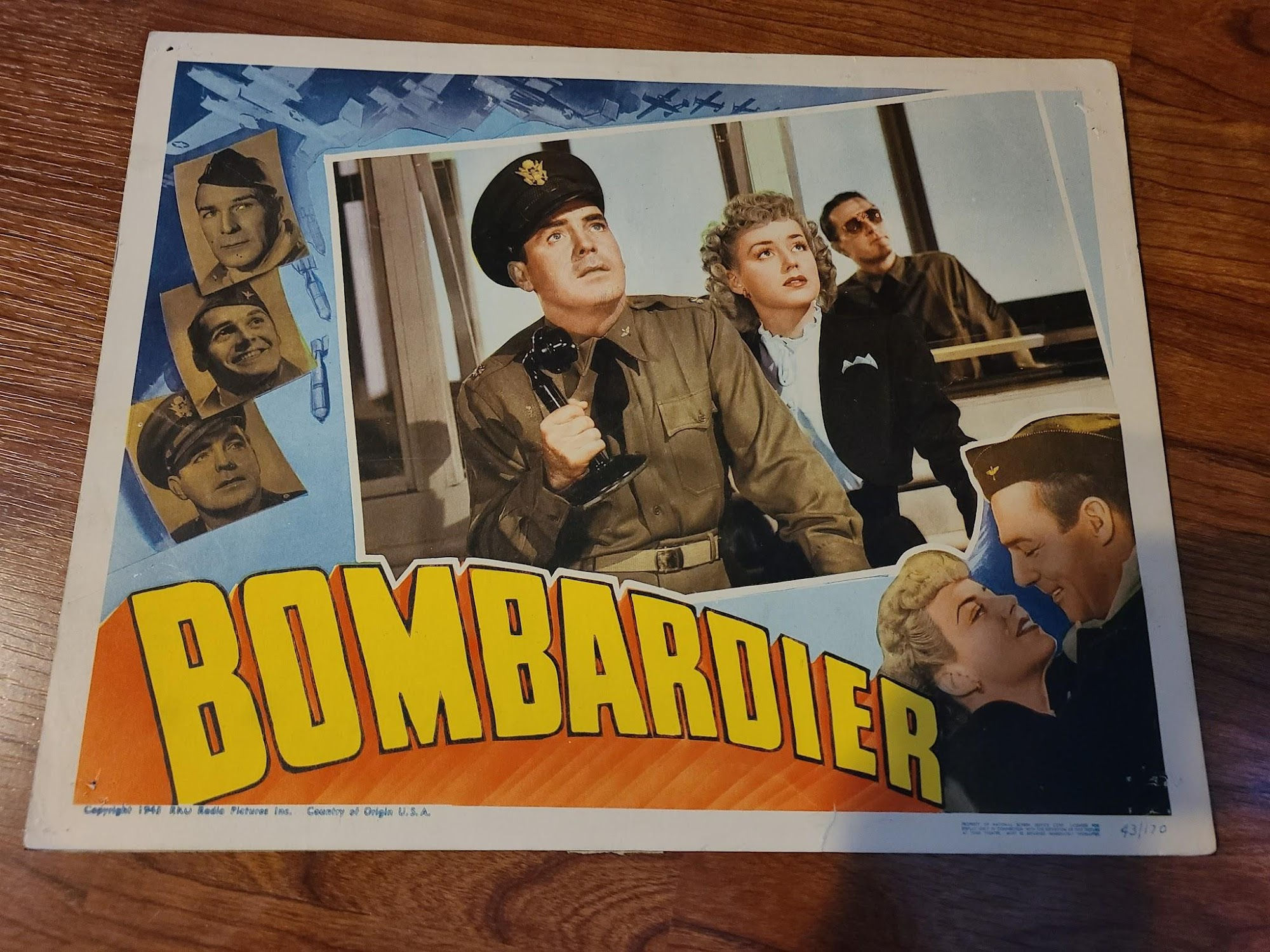 Bombarier 1943 Military/Aviation Lobby Cards