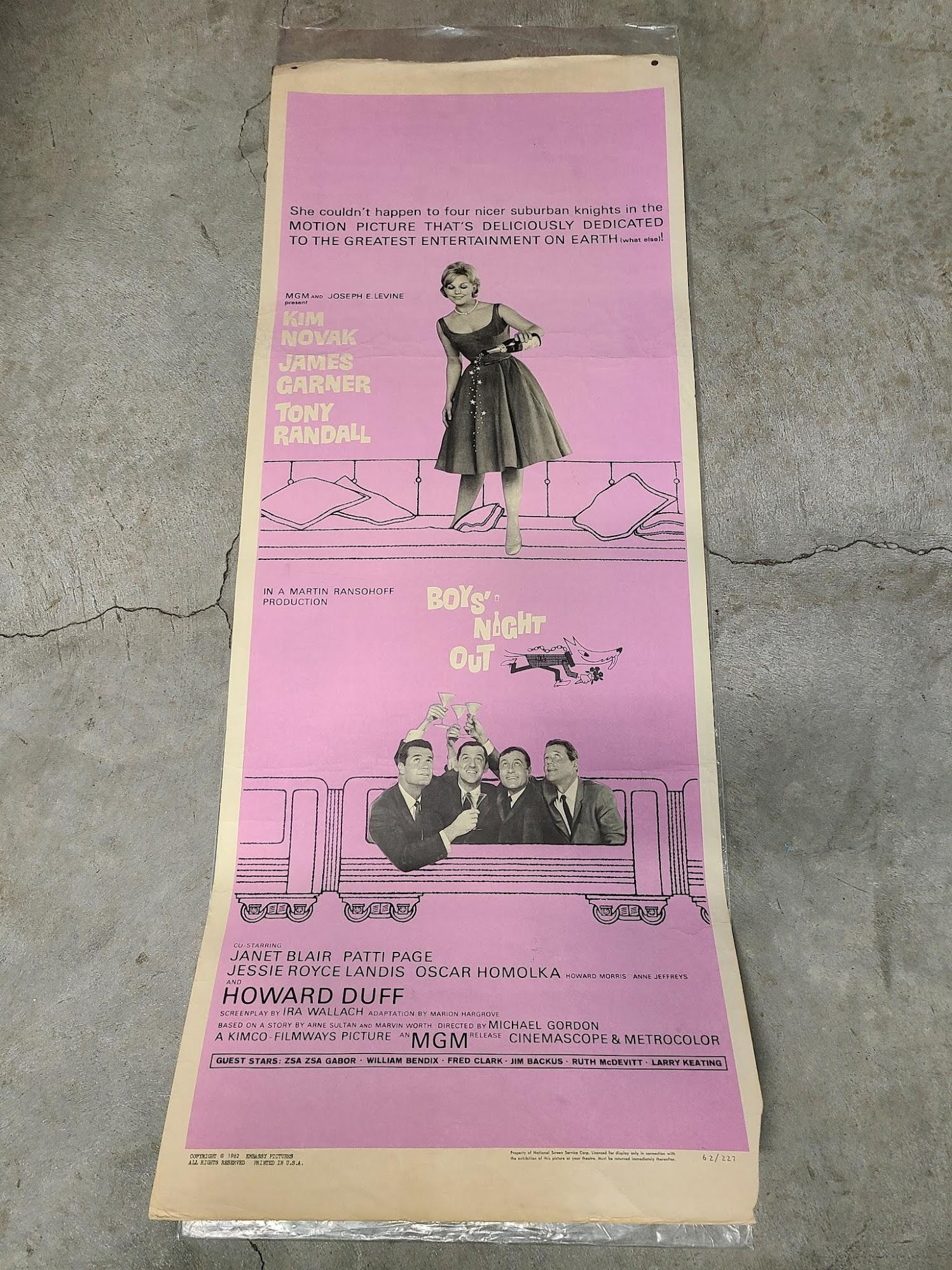Boys Night Out 1962 Inserts