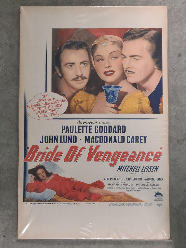 Bride Of Vengeance 1949 Window Cards