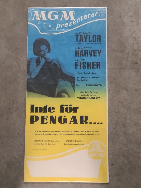 Butterfield 8 1960 Swedish Slope
