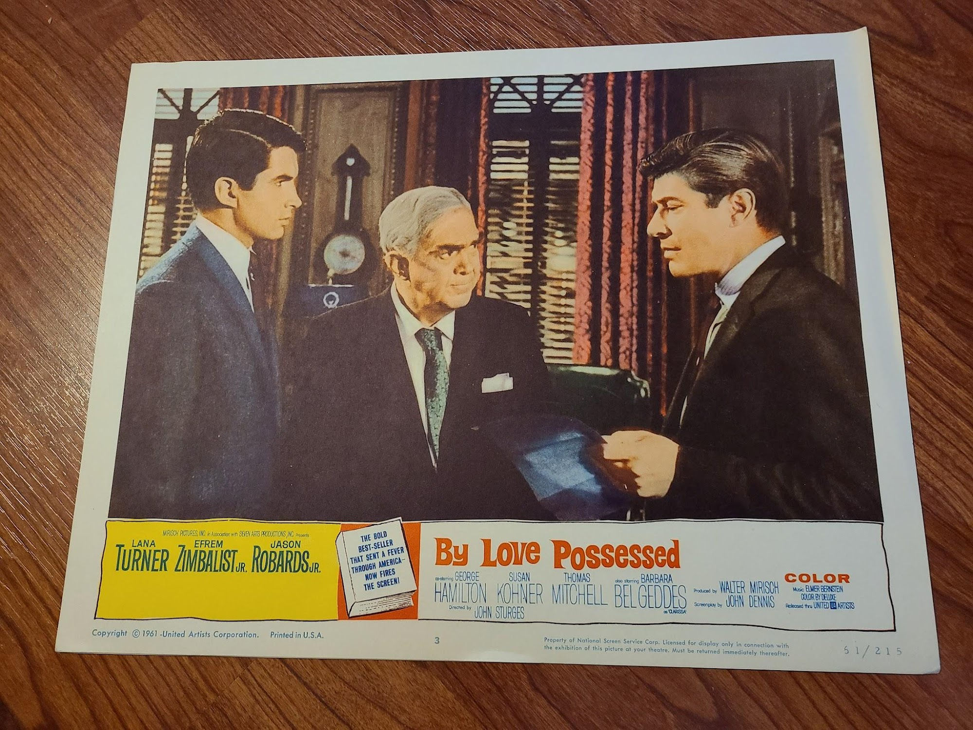 By Love Possessed 1961 General Lobby Cards