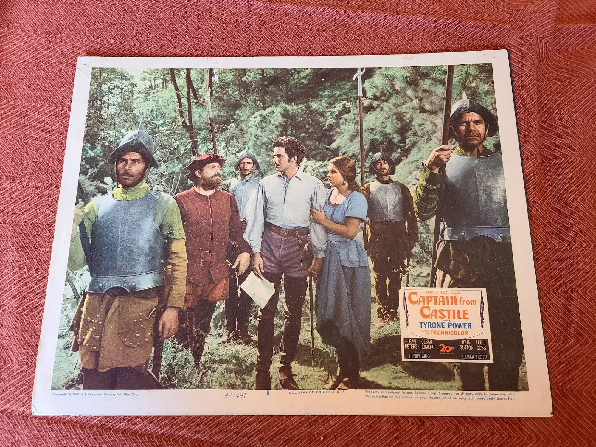 Captain From Castile 1947 General Lobby Cards