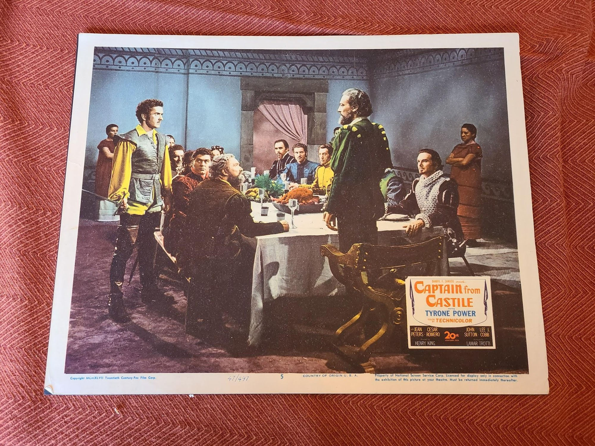 Captain From Castile 1947 General Lobby Cards