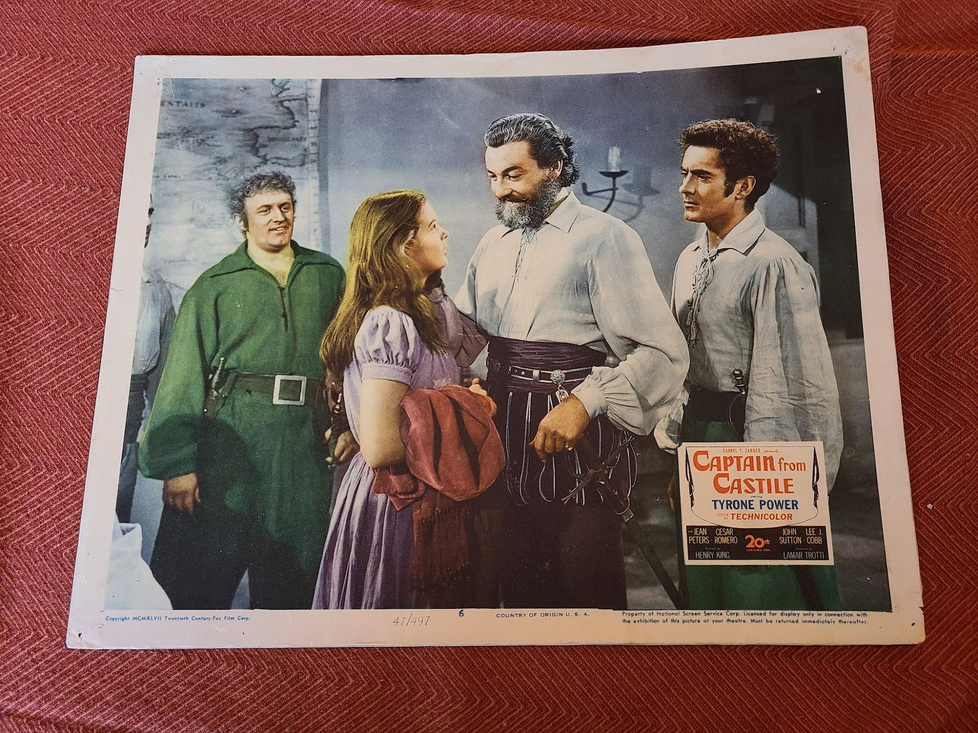 Captain From Castile 1947 General Lobby Cards